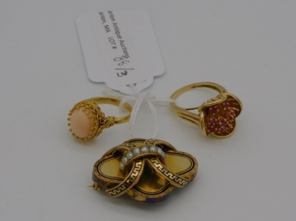 (3) PIECES OF GOLD JEWELRY, TO