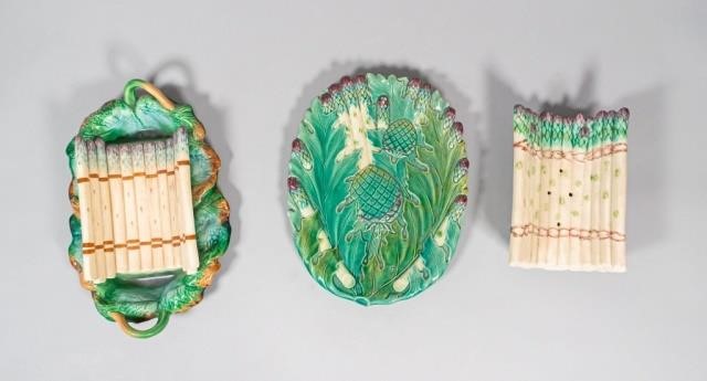 3 PIECES OF MAJOLICA TABLEWARE3