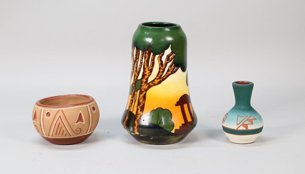 3 PIECES OF POTTERYTwo pieces of