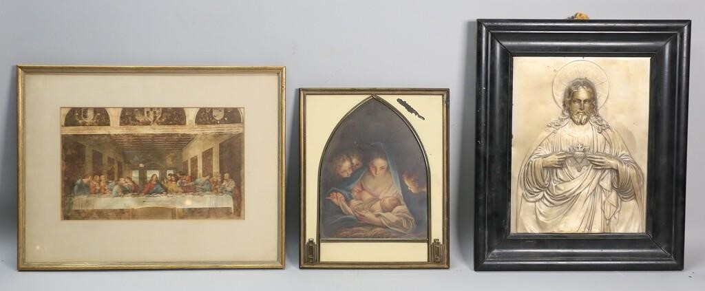 3 PIECES RELIGIOUS ARTWORKAfter