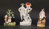 3 PIECES STAFFORDSHIRE PORCELA