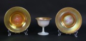 3 PIECES STEUBEN AURENE CALCIT