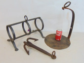 3 PIECES WROUGHT IRON, DREDGIN