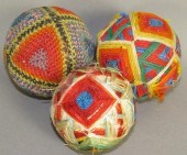 3 PIN BALL CUSHIONSca. late 19
