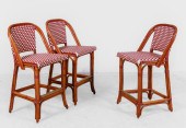 (3) Poitoux Glac Seat barstool