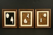 (3) PORCELAIN BAS RELIEF SCULP