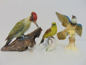 3 PORCELAIN BIRD FIGURINES, LA