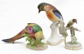 (3) PORCELAIN BIRDS, CARL THIE
