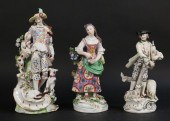 3 PORCELAIN FIGURES BOW & CHEL