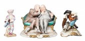 (3) Porcelain figurines, c/o M
