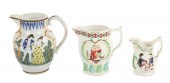 (3) Porcelain hand painted rel
