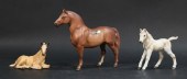 3 PORCELAIN HORSE FIGURINES HA