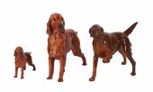 (3) Porcelain Irish Setter fig