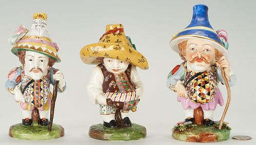 3 PORCELAIN "MANSION HOUSE DWARFS,"