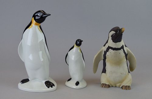 3 PORCELAIN PENGUINS2 Poole England