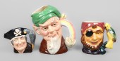 (3) Porcelain toby mugs, c/o 1