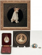 3 PORTRAIT MINIATURES & 1 CASE