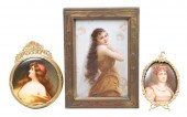(3) Portraits on porcelain to