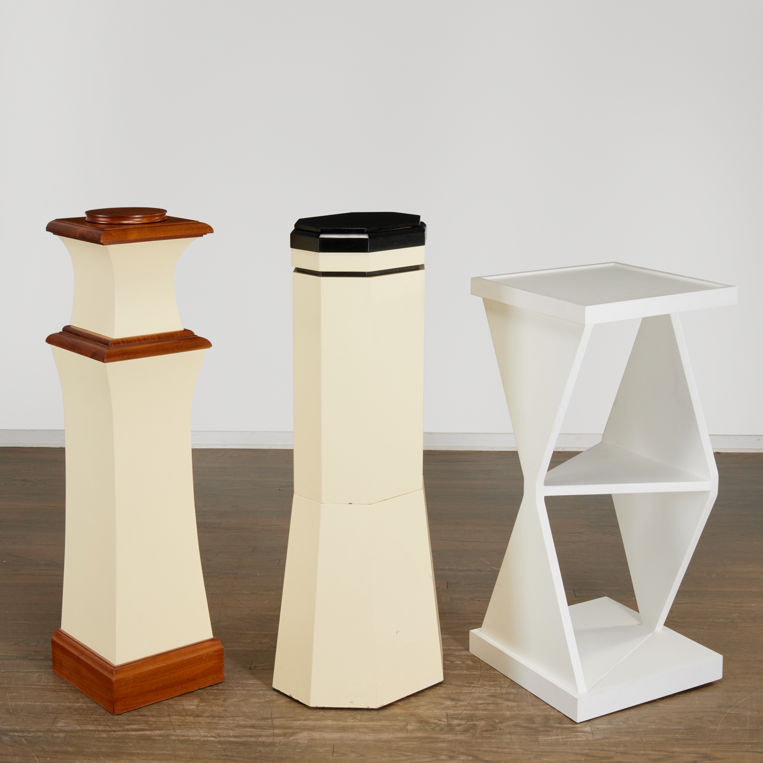 (3) POST-MODERN LACQUERED WOOD
