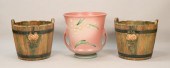 3 POTTERY JARDINIERES ROSEVILL
