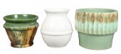 (3) Pottery planters, c/o unma