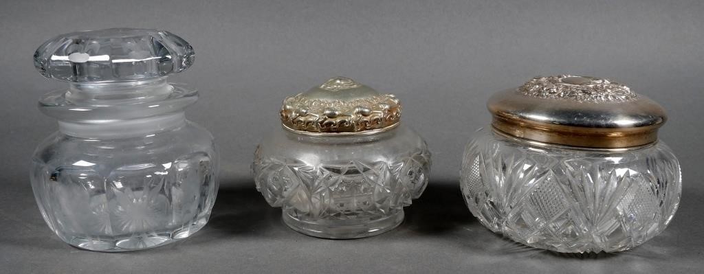 (3) POWDER JARS, STERLING SILVER