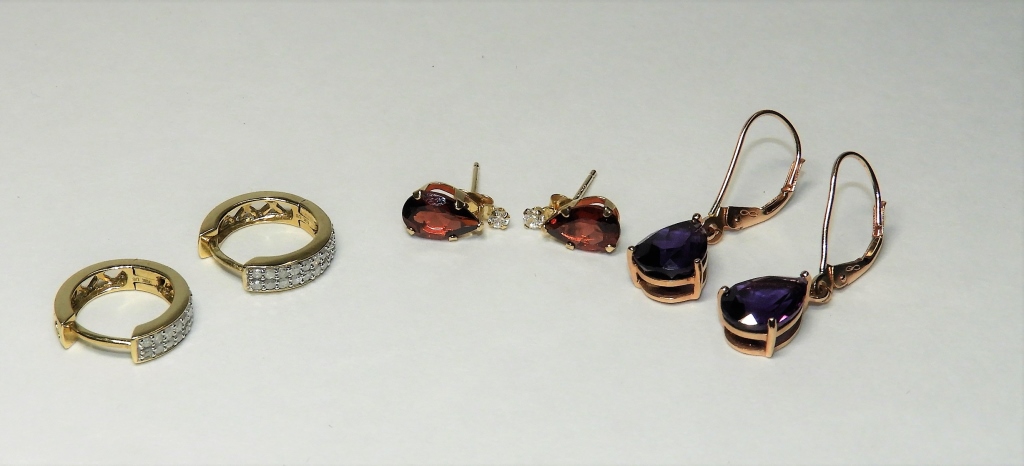 3 PR AMETHYST GARNET DIAMOND