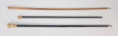 3 PRESENTATION CANES WITH ROLL