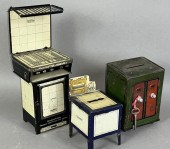 3 PRESSED METAL FIGURAL STILL