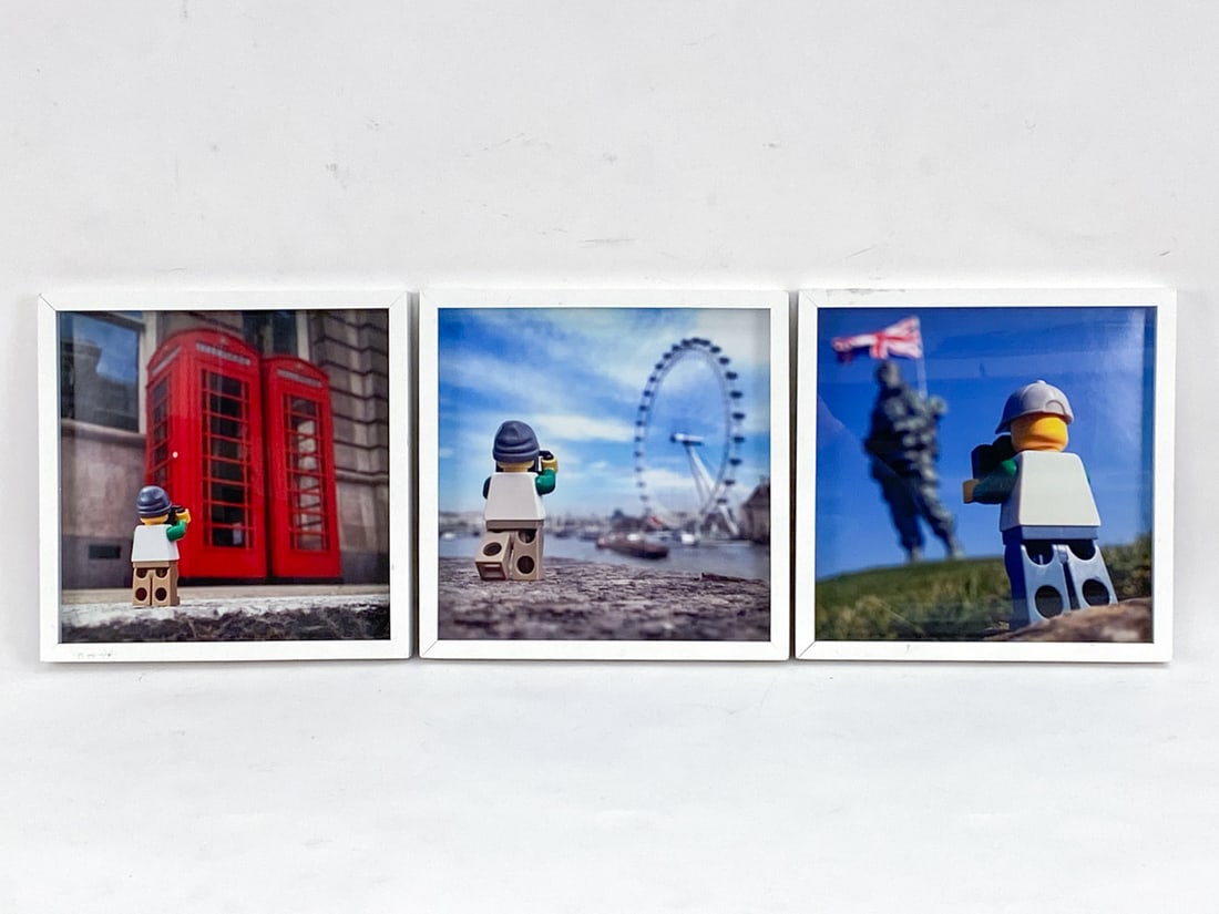 (3) PRINTED PHOTOGRAPHS WITH LEGO