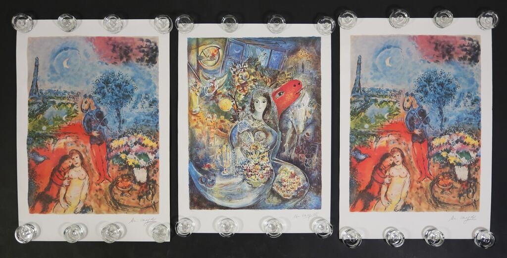 3 PRINTS AFTER MARC CHAGALL