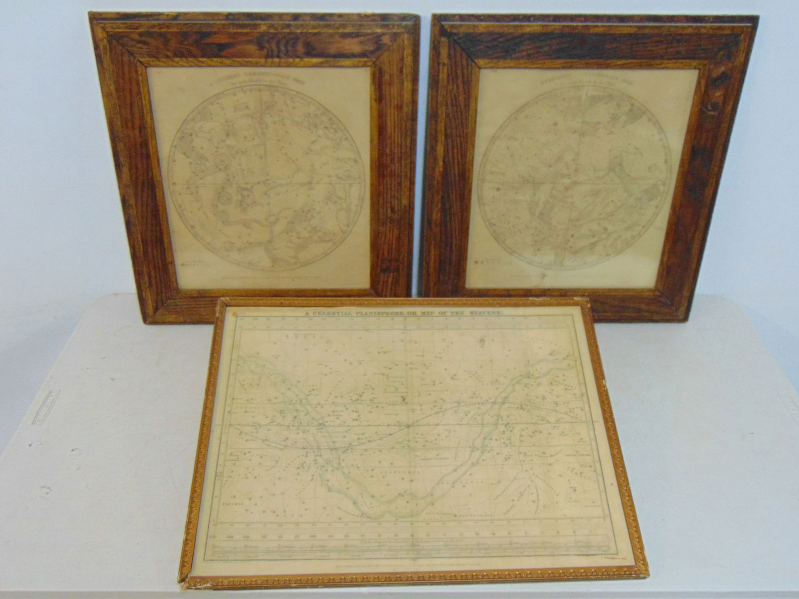 3 PRINTS, NORTH & SOUTH POLE MAPS &