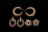 (3 PRS) GOLD EARRINGS Assorted