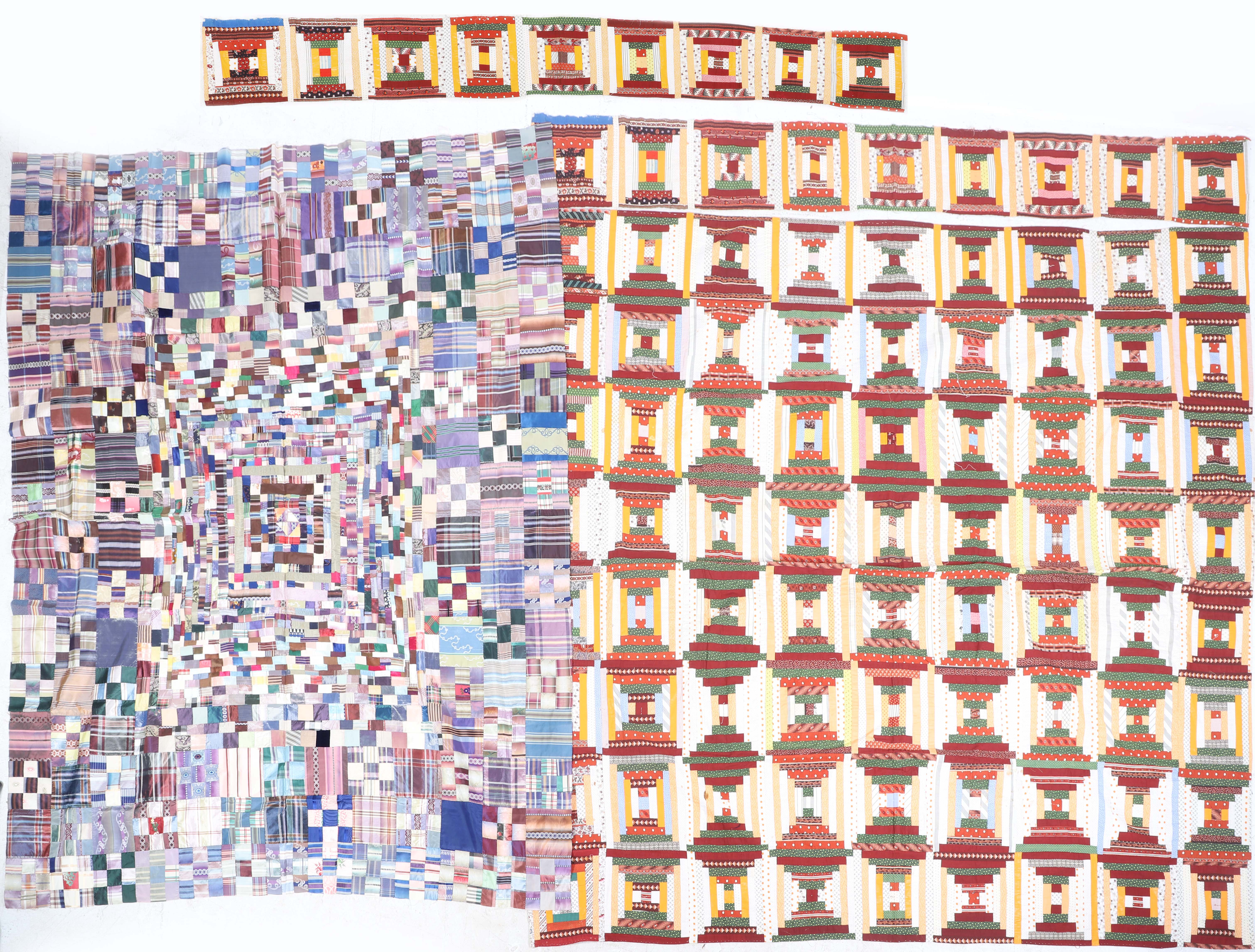 (3) Quilts, c/o (2) Log Cabin
