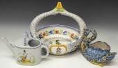 (3) QUIMPER ART POTTERY SWAN B