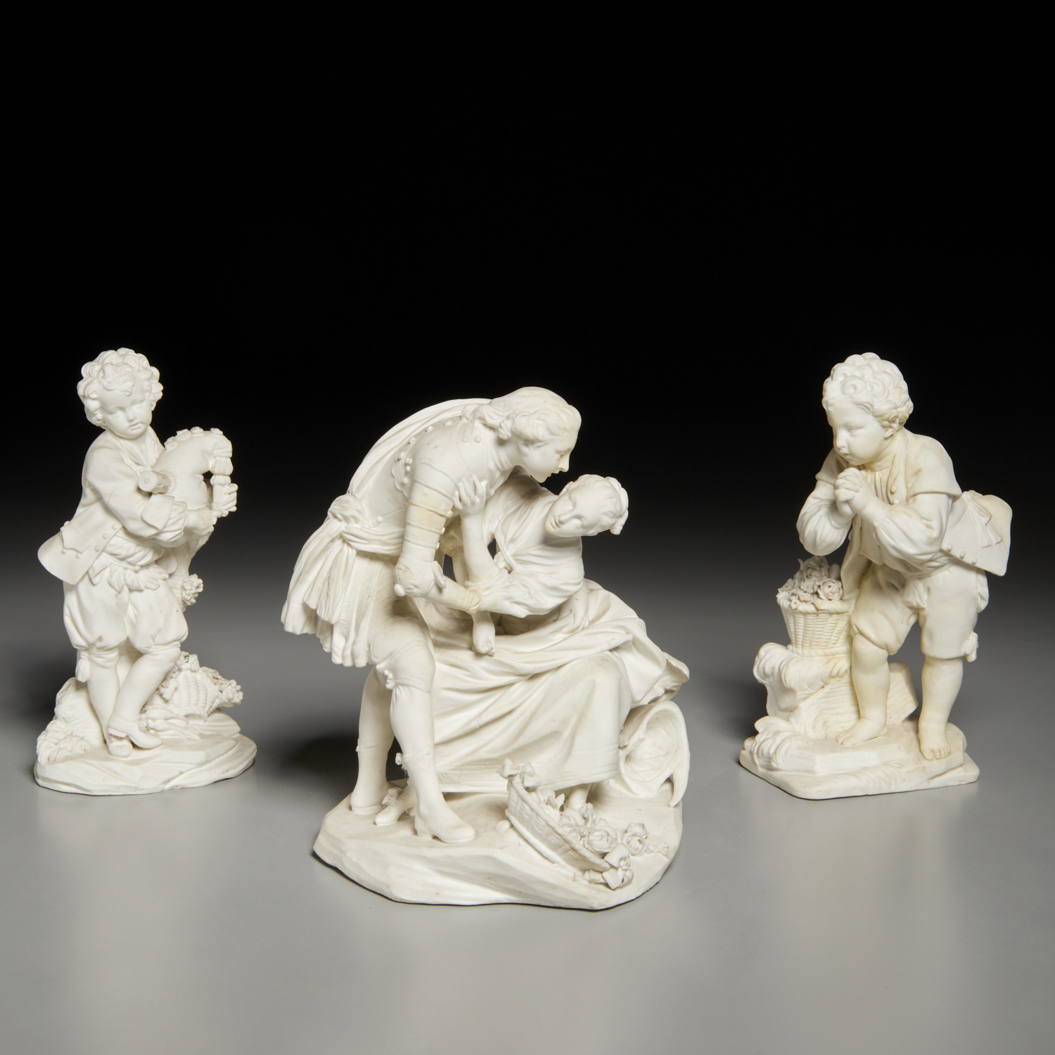 (3) RARE SEVRES BISCUIT FIGURE