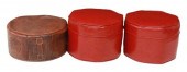(3) RED VINYL & PERUVIAN LEATH