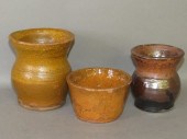 3 REDWARE ITEMS, 2 TYPICAL HEN