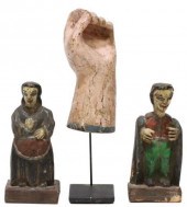 (3) RELIGIOUS CARVED SANTOS &
