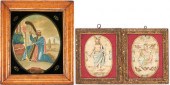 3 RELIGIOUS SILK NEEDLEWORK IM
