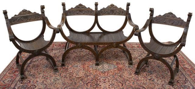 (3) RENAISSANCE REVIVAL CURULE