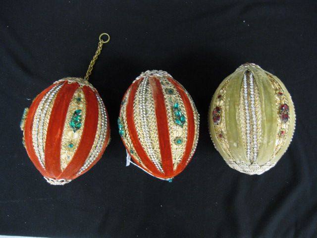 3 Rhinestone ''Jewelled'' Eggs