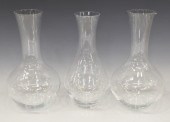 (3) RIEDEL COLORLESS GLASS DEC