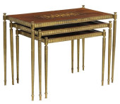 (3) ROSEWOOD MARQUETRY &AMP; G