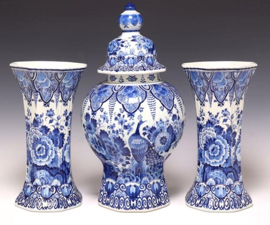 (3) ROYAL DELFT BLUE & WHITE