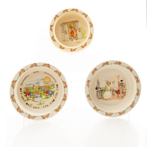 3 ROYAL DOULTON BUNNYKINS ROUND