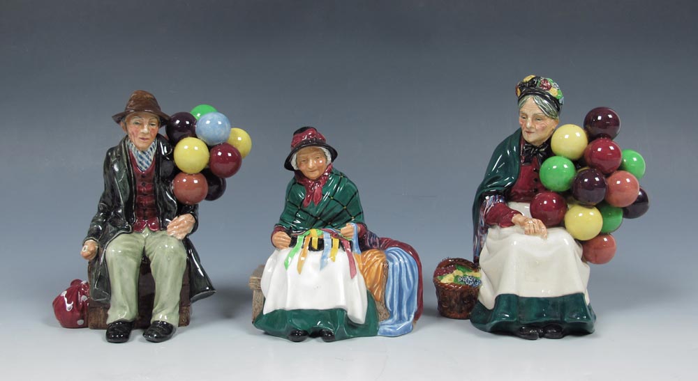 3 ROYAL DOULTON FIGURINES: 1)