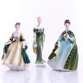 3 ROYAL DOULTON LADY FIGURINES