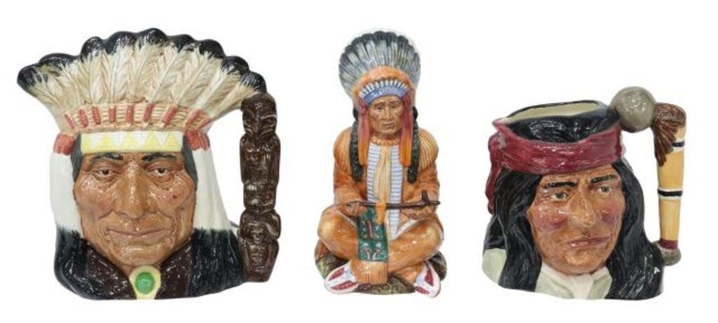 3) ROYAL DOULTON NATIVE AMERICAN