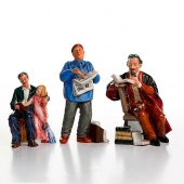 3 ROYAL DOULTON READING FIGURI